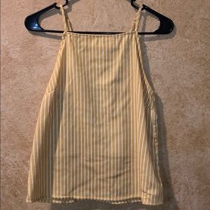 Super cute yellow and white tank